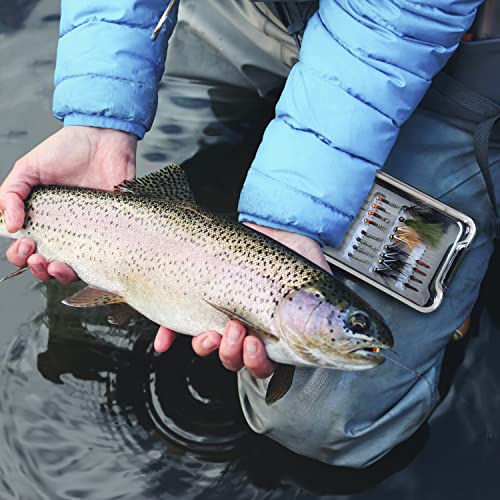 Ievei 28 Pcs Fly Fishing Flies Kit Portable Handmade Nymph Streamer Flies Assortment Kit With Box Trout Fishing Fly Lures #TOP1