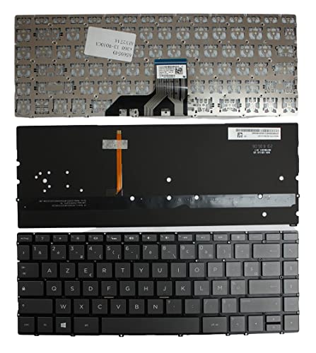 Clavier ordinateur portable HP Spectre 13-w002no noir AZERTY avec touches éclairées