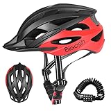 [DISIPACIÓN DE CALOR Y VENTILACIÓN] Nuestros cascos de bicicleta están equipados con 20 grandes aberturas de ventilación, el acolchado interior está hecho de material transpirable. Son los cascos ligeros y ventilados que en algunos casos no solo ventilan bien sino que incluso mejoran el enfriamiento que no llevar casco al dirigir el flujo de aire a través del casco y por encima de la cabeza. Guíe el aire a través del casco para un efecto refrescante en los largos días de verano.