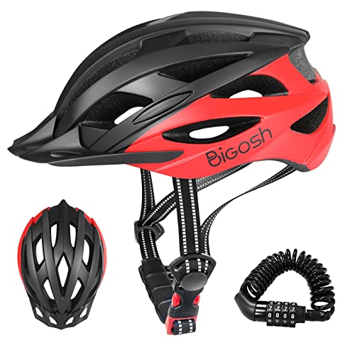 BiGosh Casco Bicicleta Adulto, Ajustable Casco Bicicleta con CE/EN 1708/CPSC Certificado Carretera Ultraligero Casco Ciclismo...