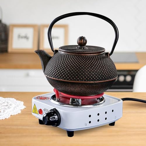Image of Portable Electric Coil Burner with Indicator Lights Practical Burner Cooktop Single 500W White