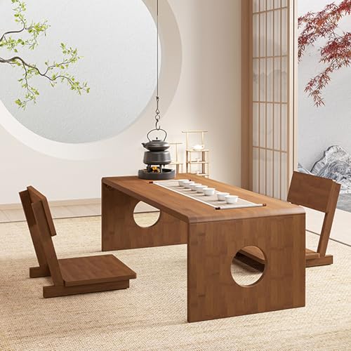 Table basse japonaise pliable pour optimiser l'espace du salon