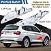 Left & Right Side Front Fender Chrome Trim Finisher Compatible with BMW X3 F25 X4 F26 2013-2017 Replaces# 51117338569 51117338570