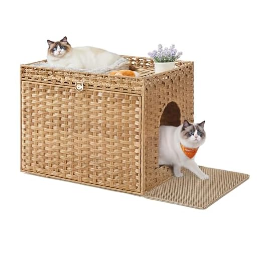 Feandrea Stylish Cat Litter Box Enclosure