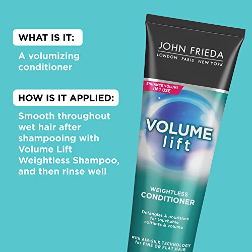 John Frieda Volume Lift Hair Conditioner, Safe For Colour-Treated Hair, For Fine Or Flat Hair, 8.45 Ounces (Pack Of 2) #TOP3