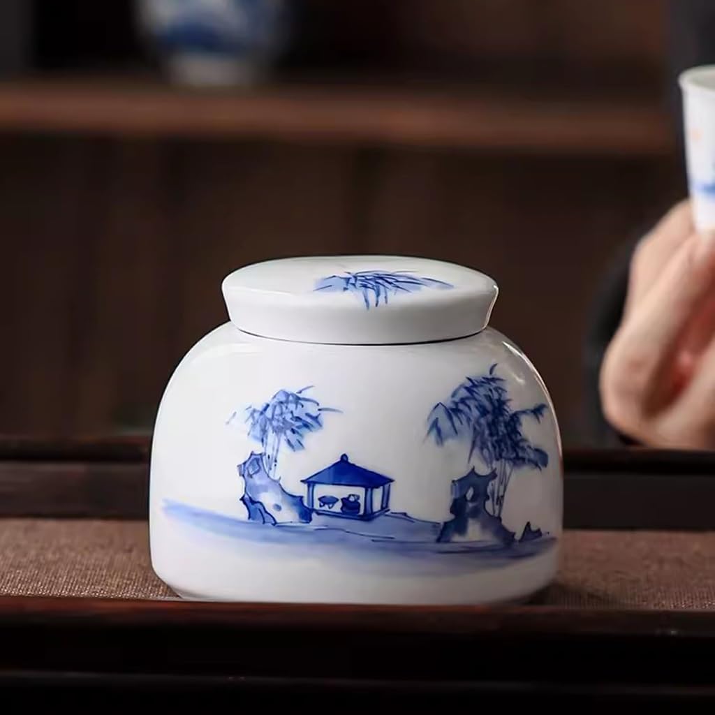 Puszka na herbatę Ceramiczne puszki na herbatę, domowa herbata Pu'er sypka herbata, czarna herbata do przechowywania puszek na herbatę, zamknięte małe puszki pudełko do przechowywania herba