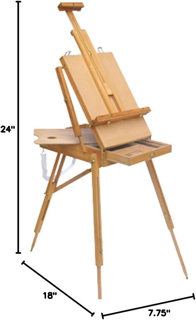 4 Less Co French Easel Wooden Sketch Box Portable Folding Art Artist Painters Tripod Stand