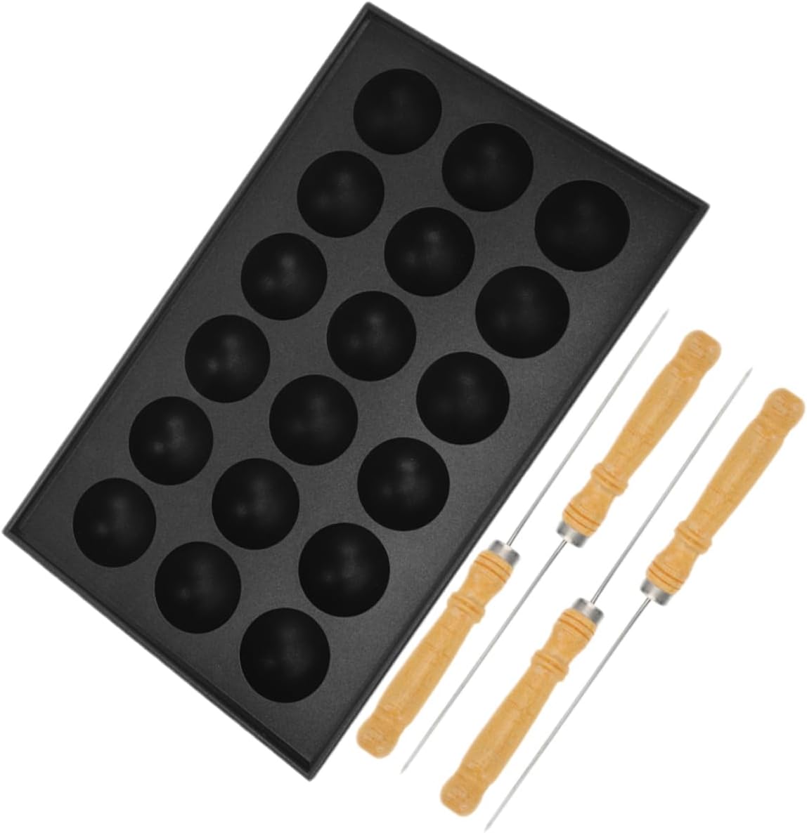 Octopus Making Pan 28 Hole Egg Tray Plate Aluminum Non-Stick Lightweight Safe for Daily Cooking Baking