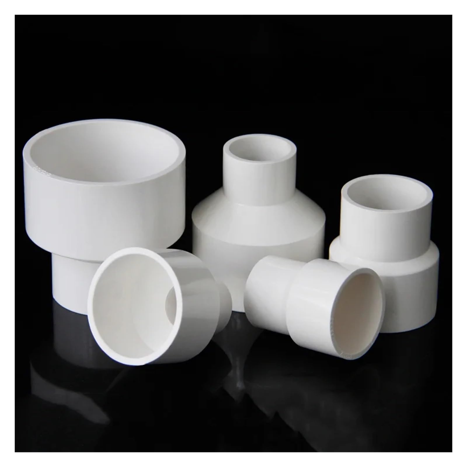 Accesorios de PVC, conector rápido de tubería, conector reductor recto de PVC blanco de 20/25/32/40~200 mm, accesorio de tubería de agua, conector de tubo de agua for riego de jardín(160 125mm)
