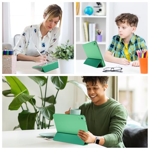 ProCase for iPad (A16) 11th Generation 11 Inch 2025/ iPad 10th Generation 10.9 Inch 2022 Case with Pencil Holder, Hybrid Cover with Soft TPU Back, Supports Touch ID, Auto Wake/Sleep -LightGreen by ProCase - Image 7