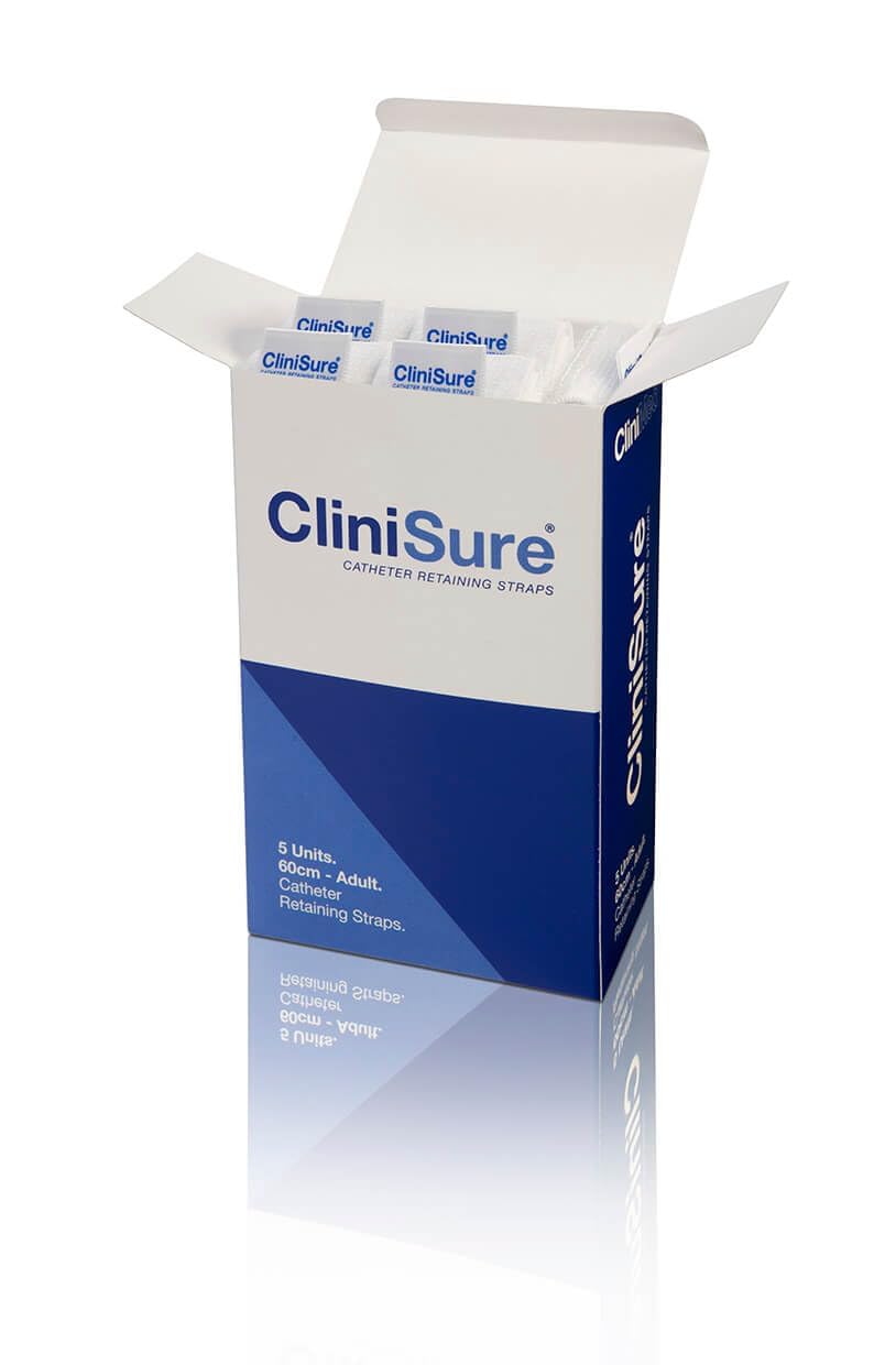 CliniSure Katheter-Haltegurt und Beinbeutelstütze, 100 cm, waschbar und wiederverwendbar, medizinischer Schlauchhalter mit rutschfestem Silikon, verstellbare bequeme Passform für Harnröhren- und