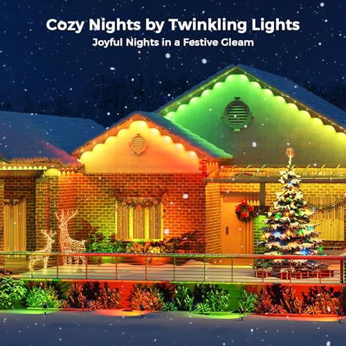 Image of LunaSync Permanent Outdoor Lights, 150ft RGBIC Smart LED Eaves Lights with App & Remote Control, IP67 Waterproof, 50 Scene Modes for Christmas, Holiday, Pool Party & Daily Decor
