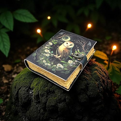 Carnet de notes chouette magique en cuir pour libérer vos rêves - 3