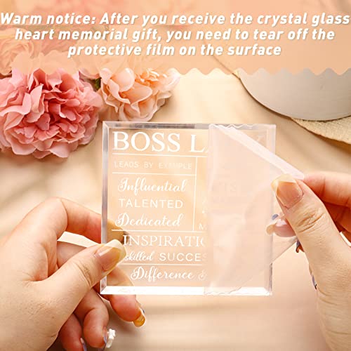 Yalikop Gifts For Women Acrylic Desk Boss Lady Office Decor Inspirational Quotes Boss Appreciation Keepsake And Paperweight For Birthday Christmas Gift(White, Classic Style) #TOP3