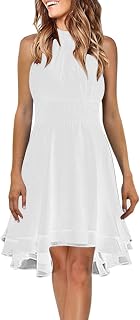 Vestidos de cóctel para mujer, vestidos de noche elegantes y sexy, color azul, talla 16, para mujer, para ocasiones elegantes, invitadas de boda, color blanco, para mujer, vestido de verano 2025 midi