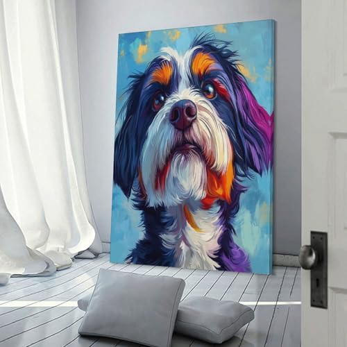 Peintures sur toile Shih Tzu déco murale moderne - Impression salon 40x60cm