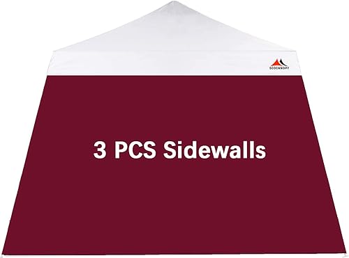 Miniatura 6 de SCOCANOPY SideWall para marco de toldo de pierna inclinada de 10 x 10 pies, paquete de 3 solamente Sunwall, azul marino