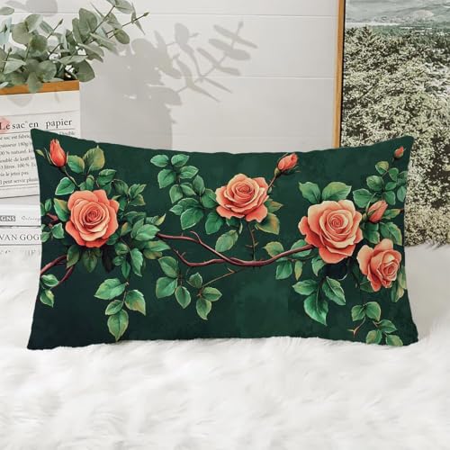 Housses de coussins velours canapé grand format doux fleur lavable XC-9513 - 5