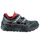 Cofra 55070-000.W44 BAKASA S1 P SRC Sicherheitssandalen, Schwarz/Rot, Größe 44