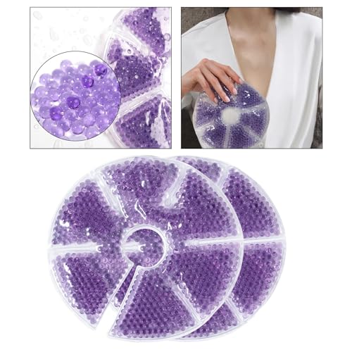 Garende 2 pacotes de gelo do peito dos pces blocos de gelo confortáveis do mamilo, almofadas de enfe