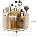 fanado 360° Rotate Makeup Brush Holder Organizer, Makeup Organizers Countertop, Makeup organization and Skincare Storage for Vanity, Desktop, Bathroom (Clear Amber)