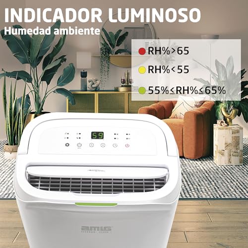 Deshumidificador 20L/día Amig MIST con control digital y cobertura de 160m3/h 8
