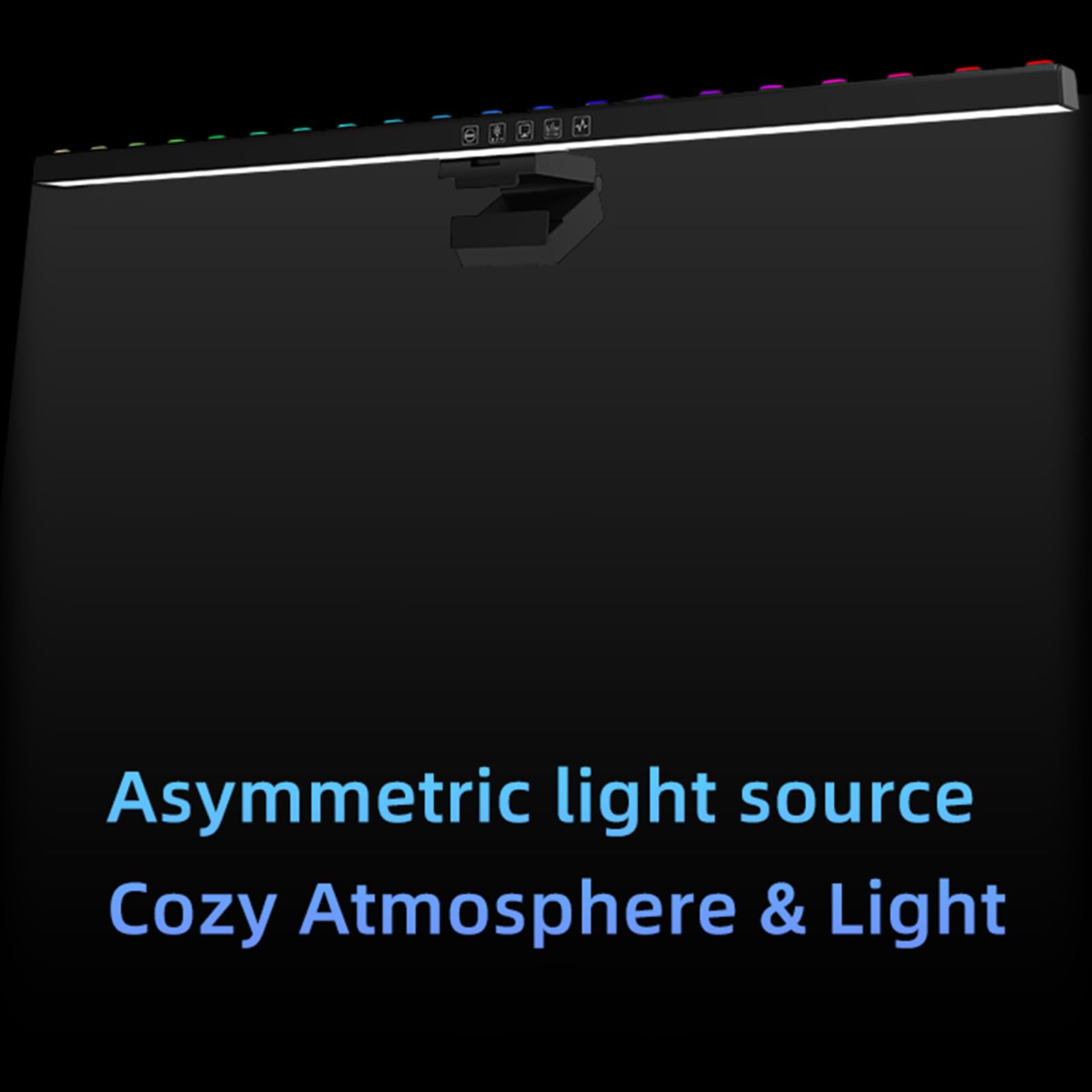 Barra Luminosa per Monitor di Computer, Regolazione Continua da 300 Lm Lampada da Scrivania per Monitor a Doppia Luce Barra Luminosa per Schermo RGB Protezione per gli Occhi