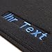 Produktbild kh Teile Auto Fußmatten Passend für 1K / 5K Velour, Bestickt mit Wunschtext, 4-teilig, Text: Blau