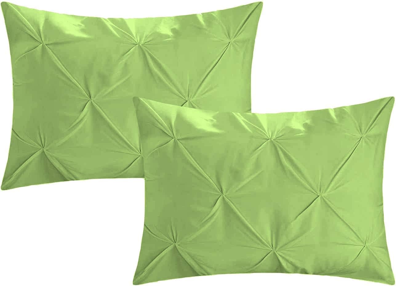 Yarns of Cotton Pinch Pleated Pillow Sham - Set of 2 Pinch Pleated/Pintuck Pillow Cover- 100% Egyptian Cotton 800 Thread Count Pillowshams (Euro/European/Euro Square 20''x20'', Gold Solid)