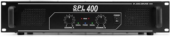 Skytec SPL400 PA Amplifier 2x200W for HiFi Sound