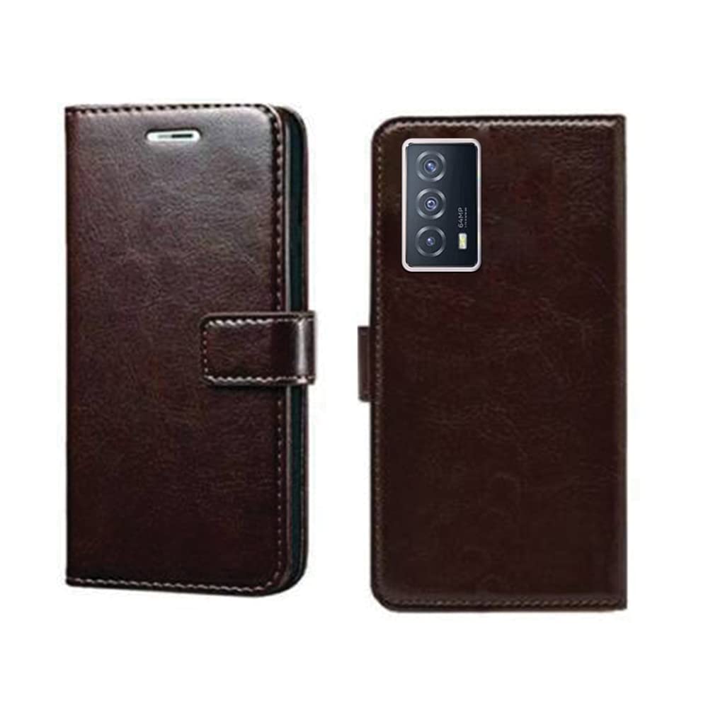 Inktree IQOO Z5 5G Flip Case | Premium Leather Finish Flip Cover | with Card Pockets | Wallet Stand |Complete Protection Flip Cover for IQOO Z5 5G - Coffee (B09JSWCG9Y) Amazon Price History, Amazon Price Tracker