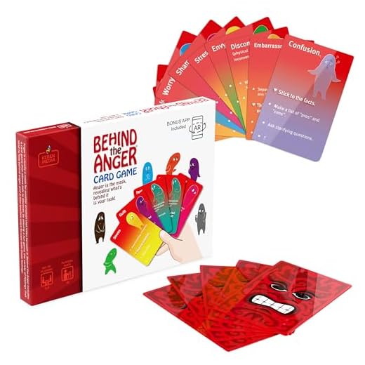 Behind The Anger Card Game for Families - Anger Management Card Game, Comprehensive Anger Control Solution to Develop Coping Skills - for Kids 6+, Teens, Adults