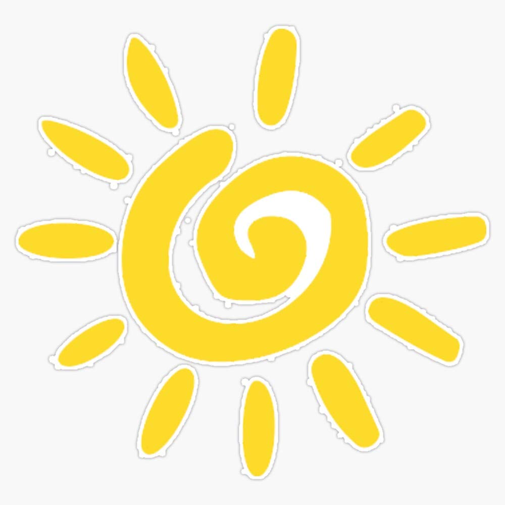 Spiral Sun Vinyl Waterproof Sticker Decal Car Laptop Wall Window Bumper Sticker 5"