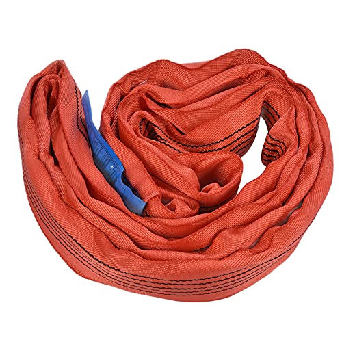 Boucle sans fin en PES d'élingue de levage ronde 5T, accessoires de gréement de sangles de sangle de grue, sangle de levage robuste de 75 mm de large pour le...