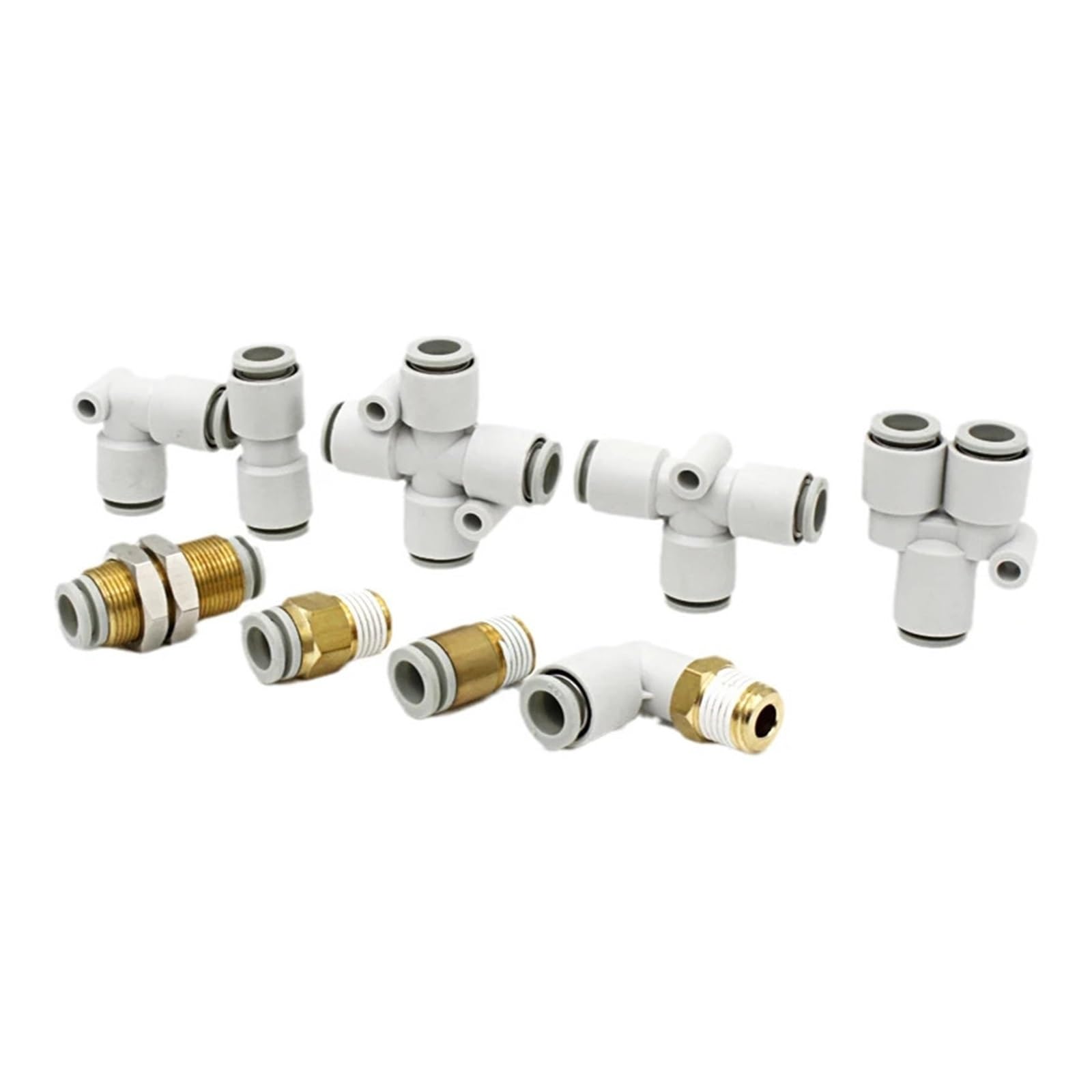 Connecteur pneumatique connecteur de Tuyau connecteur de Tuyau 1/4 1/2 6mm 8mm BSP fileté connecteur Rapide connecteur de Tuyau d'air (Color : 8-03 (8mm-3l8), Size : PLF)