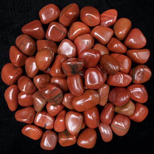 ZAICUS 1lb Red Jasper Tumbled Stones...