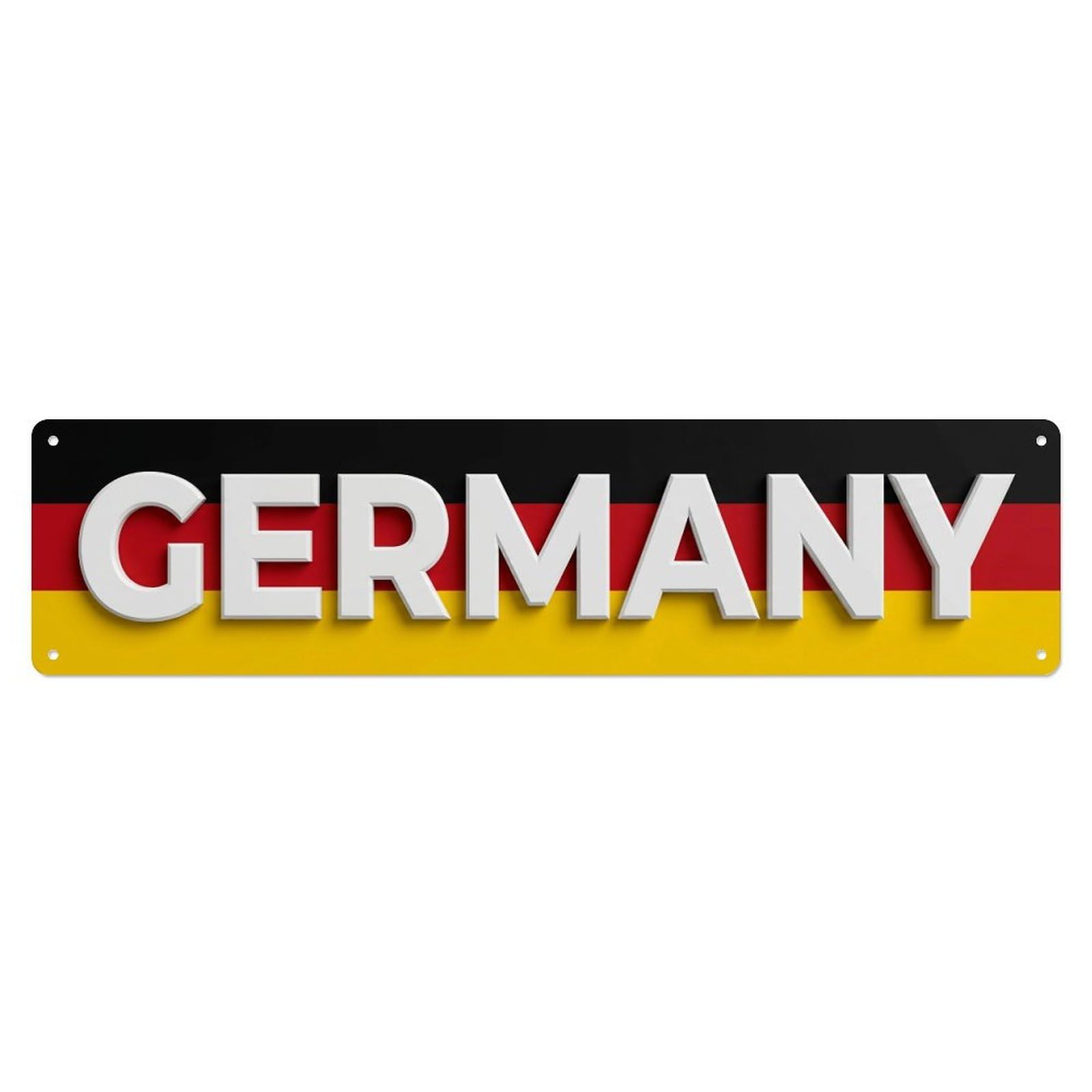 Metal Tin Sign Vintage Germany Flag Pattern