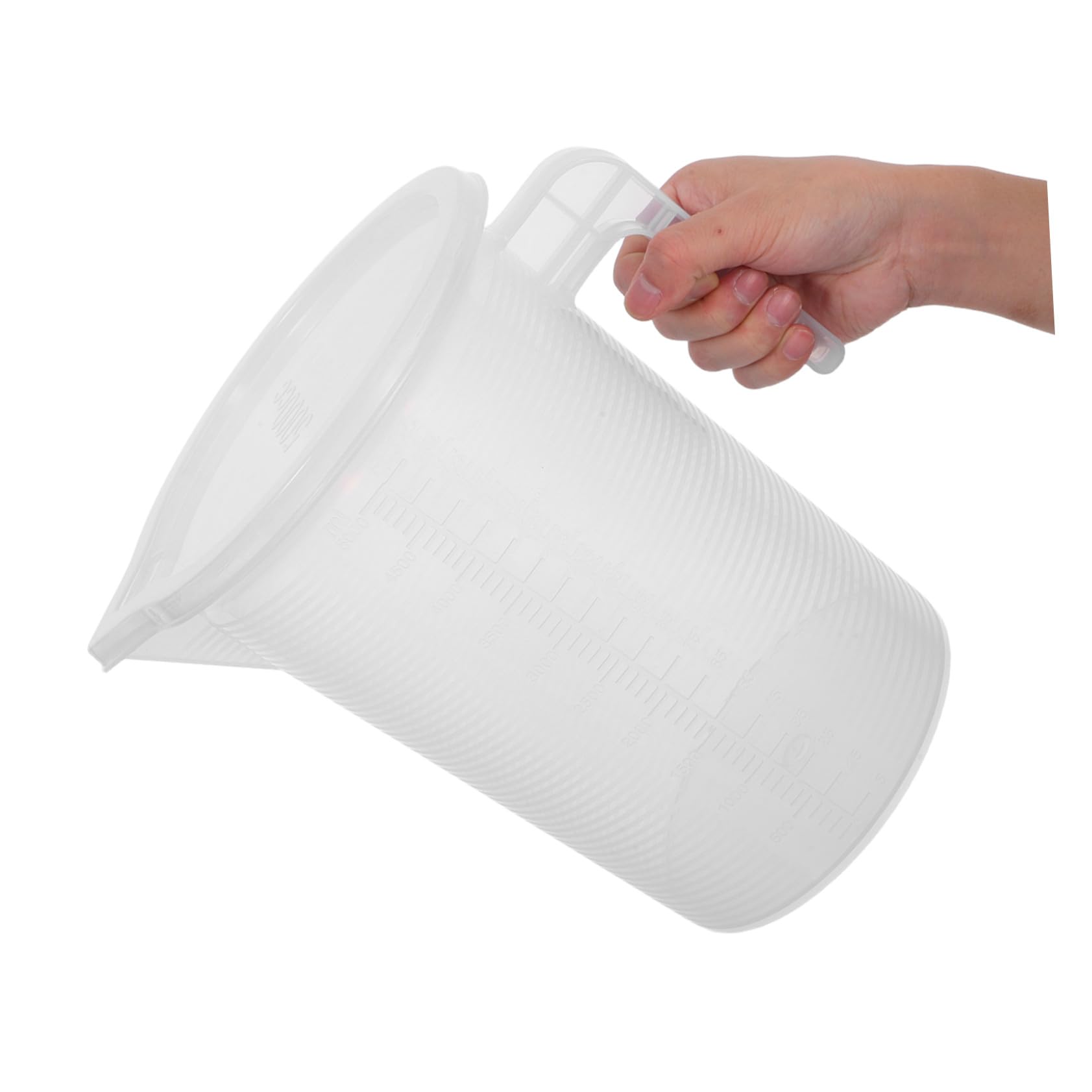 Brocca Graduata in Plastica con Coperchio 3, 5 l 2 Pezzi | Pp Trasparente, Scale Precise, per Preparazione Bevande Calde o Fredde
