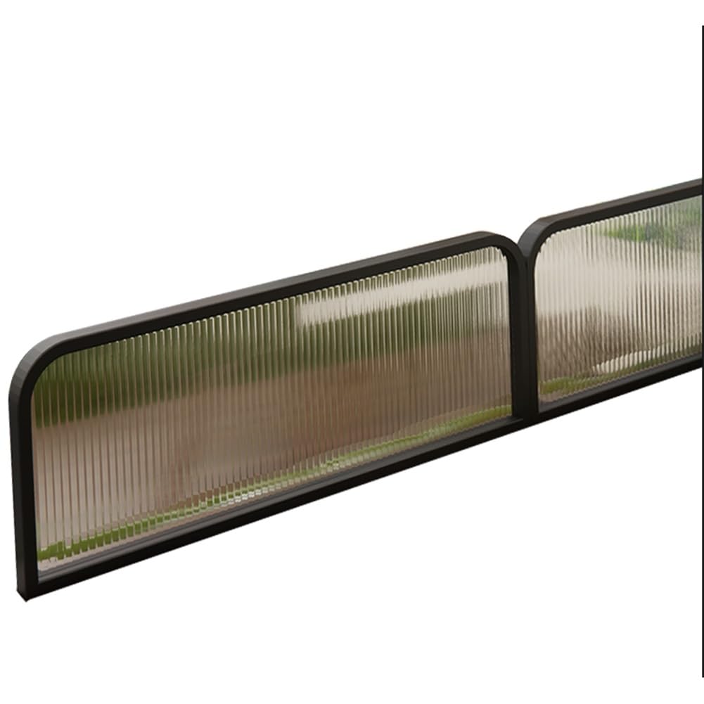 Cloison de bureau transparente (1 pièce) – Écran de confidentialité en acier inoxydable pour bureau, restaurant, hôtel, bar – 1 m x 60 cm – Solution de séparation commerciale – Panneau filtrant la lu