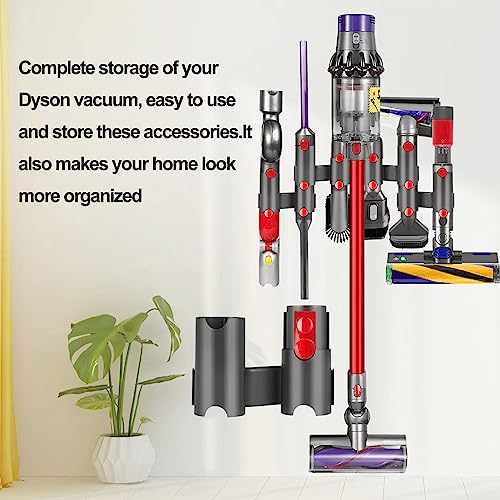 Image of 2 PCS Storage Bracket Holders Accessories Holder for Dyson V7 V8 V10 V11 V12 V15 Outsize Cordless Stick Vacuum Cleaner, Docking Station Wall Mount Attachments
