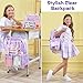 Fimibuke Clear Backpack for Girls - 3 PCS Heavy Duty Kids Clear Bags Schoolbag Large Transparent PVC Bookbag with Lunch Box Pencil Case Set for Travel School Concert Stadium Events Backpacks