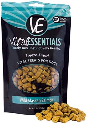 Vital Essentials Freeze Dried Dog Treats, Wild Alaskan Salmon 2.5 oz