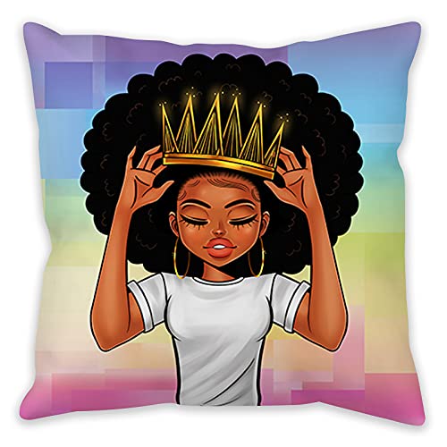 Photo 1 of (X3) KOYI Plush Pillow Cases Black Girl Magic Throw Pillow Covers for Girls