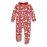 UNIFACO Baby Boy Girl Christmas Pajamas 3-6 Months Long Sleeve Clothes Infant Zipper Sleepers Footie