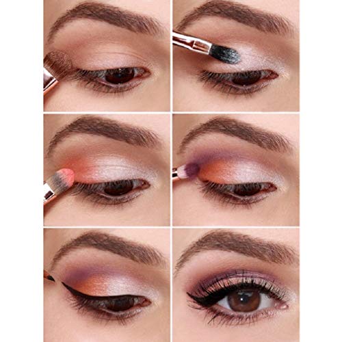 Oblher B 8 Color Deluxe Contour Eyeshadow Palette Matte Shimmer High Color Warm Makeup Pallet Suitable For Noble Dinner（7.9G E9470-01 #TOP5