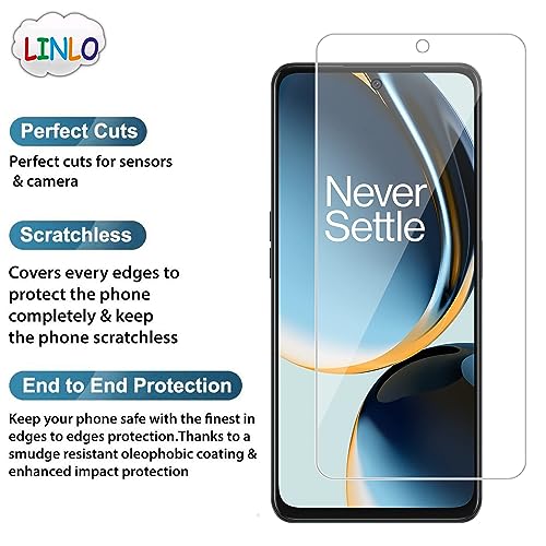 Image of Tempered Glass Screen Protector Compatible for OnePlus Nord 3 5G /OnePlus Nord CE 3 Lite 5G with Full Screen Coverage; Except Edges and Easy Installation Kit(Transparent), Pack of 1