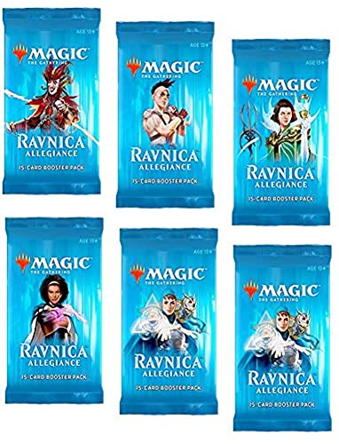 6 (Six) Booster Packs of Magic: The Gathering: Ravnica Allegiance (6 Pack - RNA Booster Draft Lot)