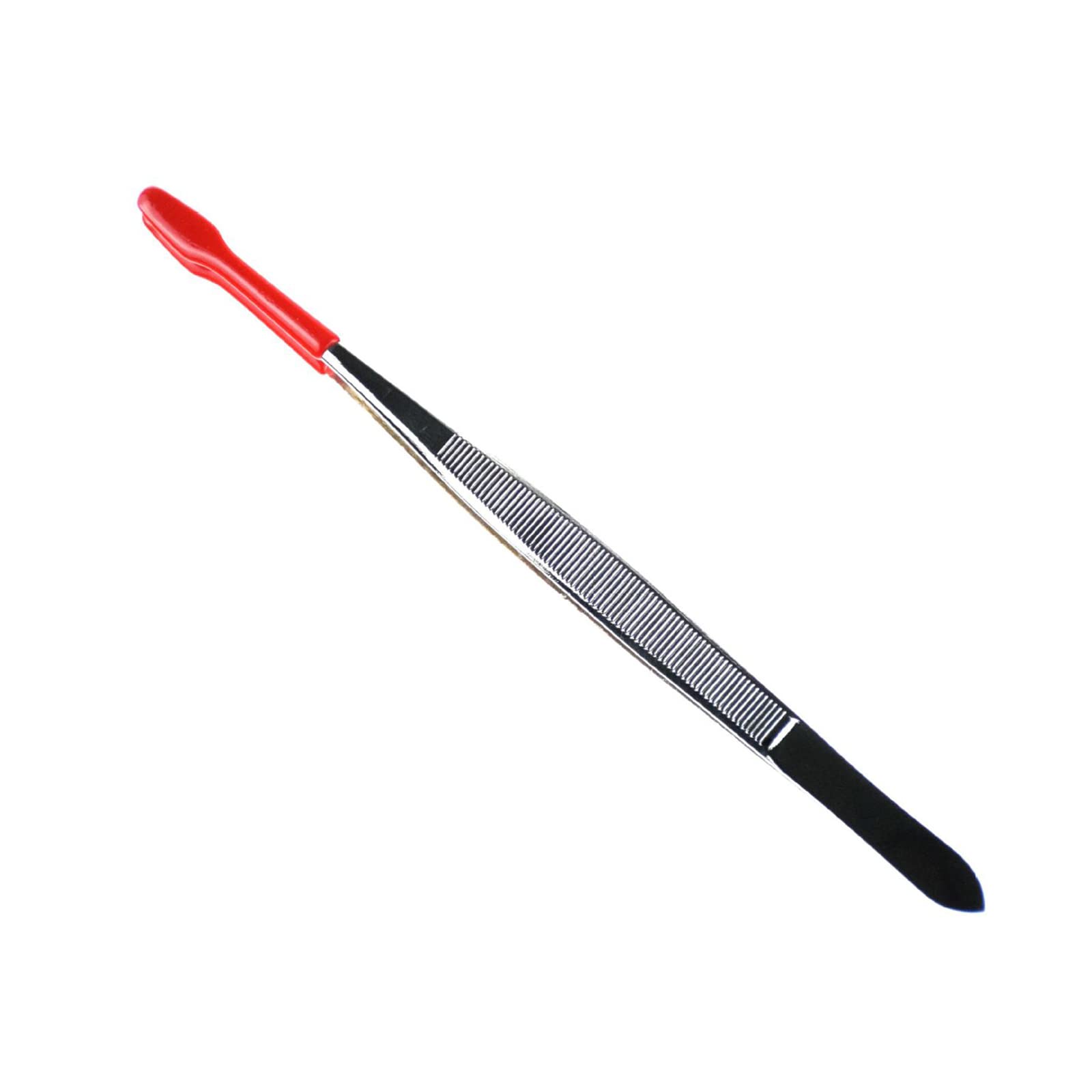 Multi-Function Tweezers with Rubber Tips Coin Tweezers Flat Tip Philately Stamps Collector Tools for Craft Bead Coin Stamp Portable Rubber Tipped Non Marring Flat Tip