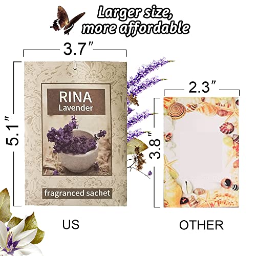 Aucuda Lavender Sachets Bags For Hanging, 8 Packs Dried Lavender Sachets For Drawers And Closets, Long-Lasting Lavender Buds Bags, Closet Air Freshener Odor Eliminating, Potpourri Scents Deodorizer. #TOP1