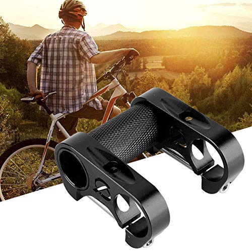 Guiador DoubleStem, guiador de bicicleta ajustável para uso diário(Preto)